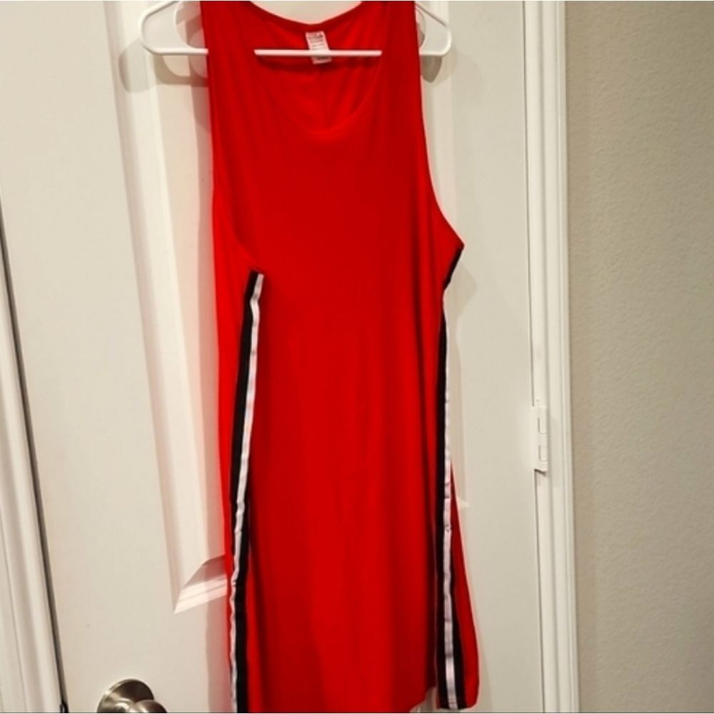 Signature Stripe‎ Red Mini Tank Dress - Picture 2 of 4